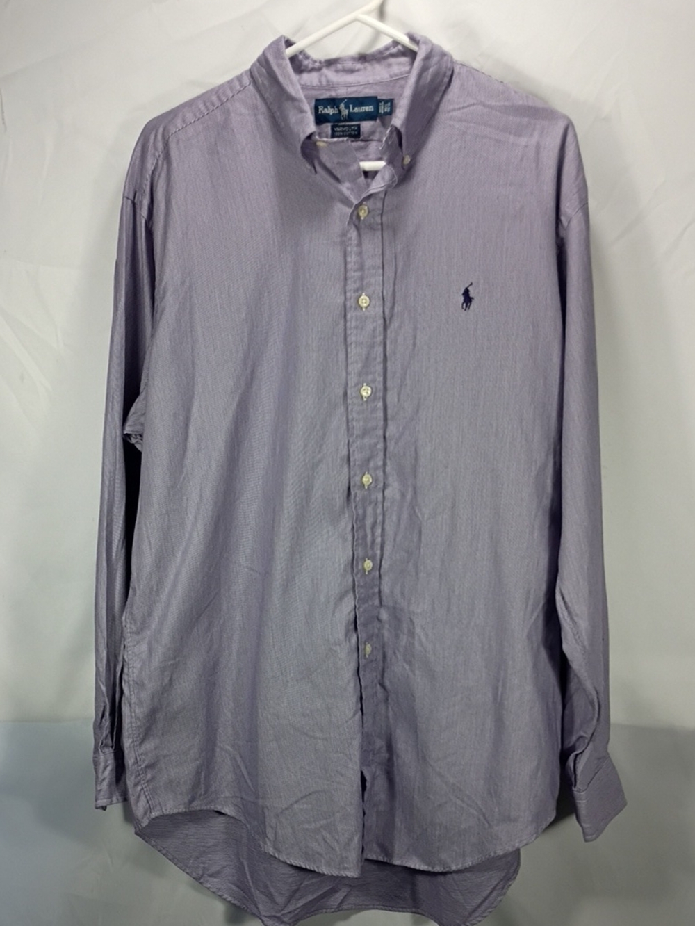 EUC Ralph Lauren Men’s Light Lavender Button-Down Shirt Size 16 1/2